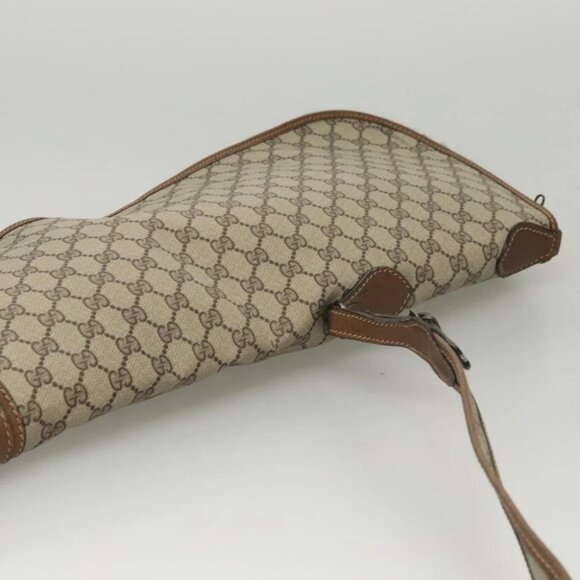 GUCCI GG Supreme GunSlip PVC Beige Auth MX319 - Picture 7 of 14